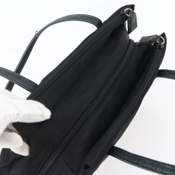 PRADA Shoulder Bag Nylon Black Silver Auth - Picture 5 of 16